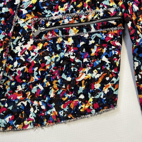 1.STATE Jacket Womens Large Tweed Zip Front Lined Textured Boho - Picture 6 of 14